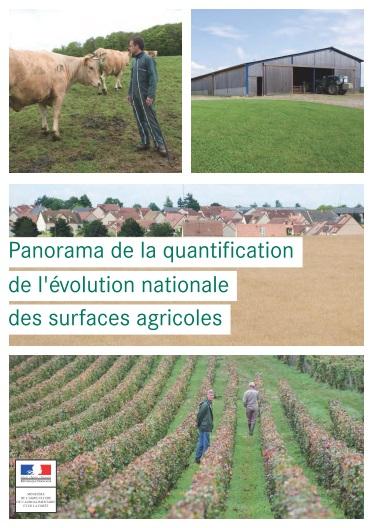 Couverture du rapport : "Panorama de la quantification de l'évolution nationale des surfaces agricoles"